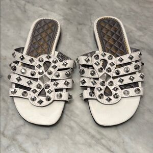 Sam Edelman Beatris White Studded Sandals